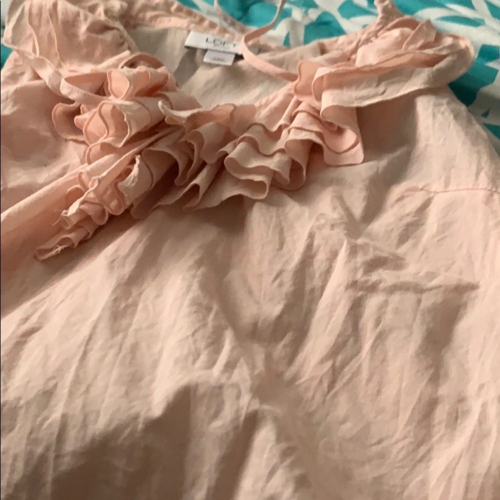 Peach Shirt with Ruffles - Picture 2 of 2